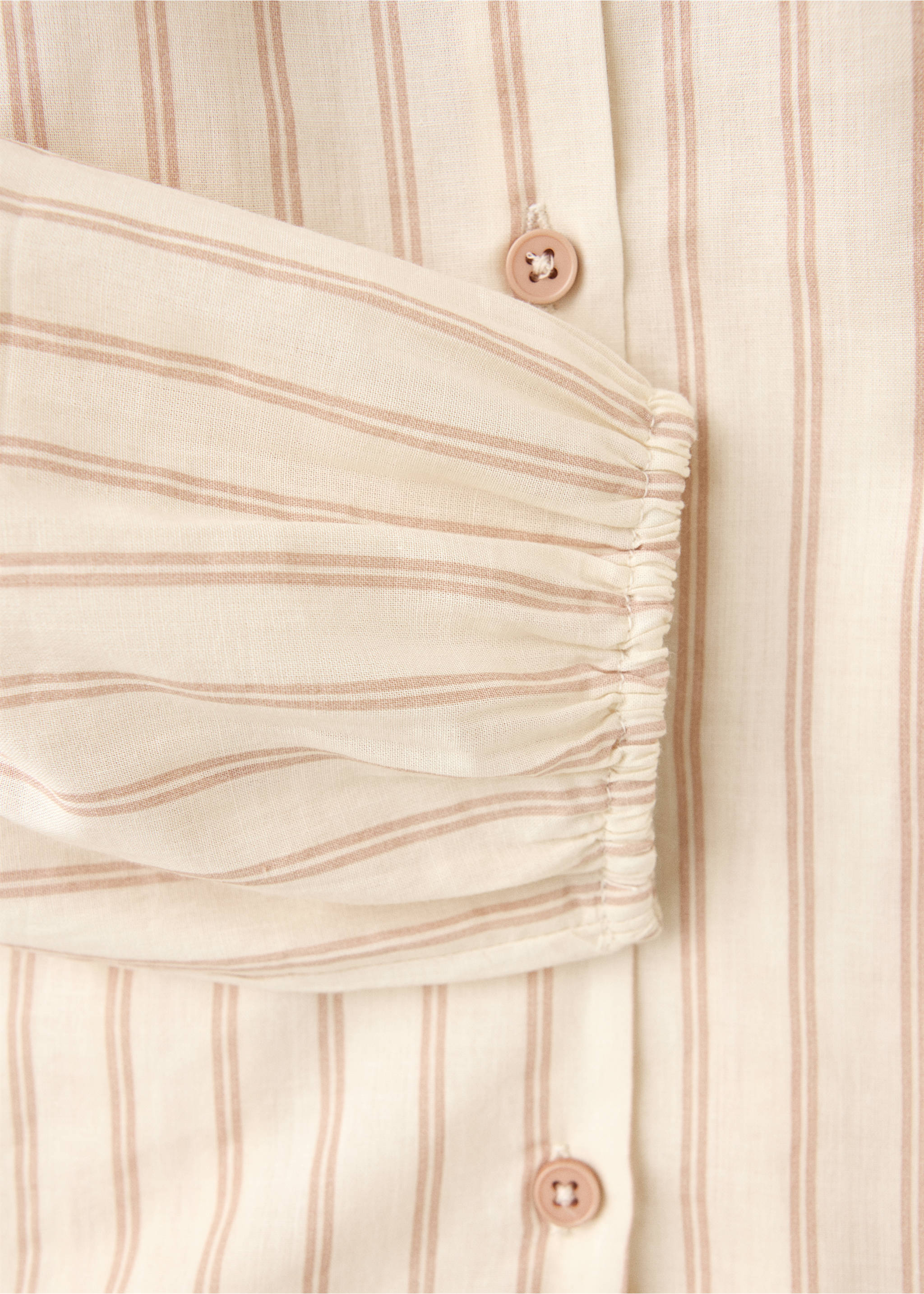 Striped pyjama T-shirt - Details of the article 2, Nude. Ref: 37051499-00.