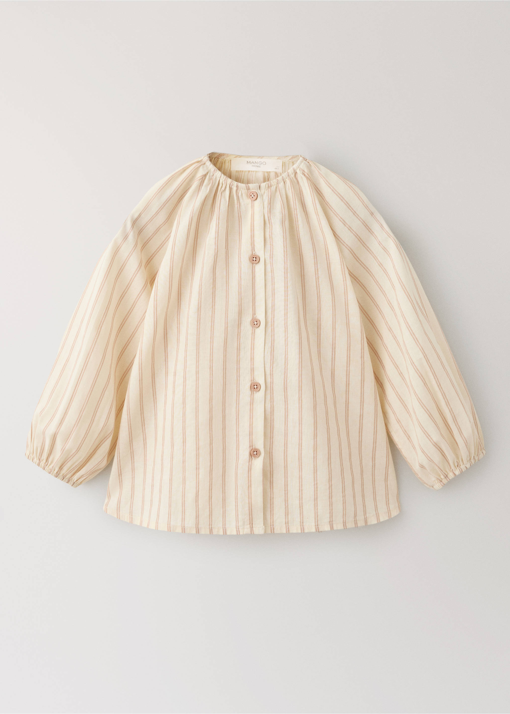 Striped pyjama T-shirt - Article without model, Nude. Ref: 37051499-00.