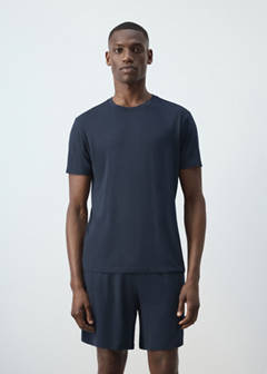 Elastic waistband pyjama set — Navy 6