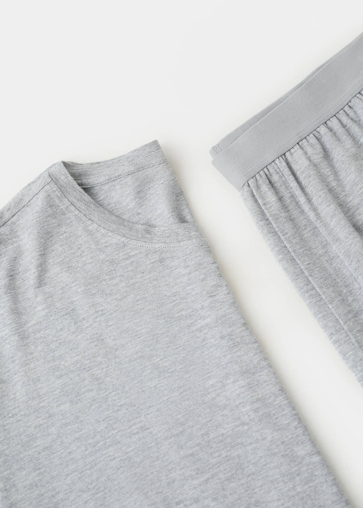 Elastic waistband pyjama set — Grey