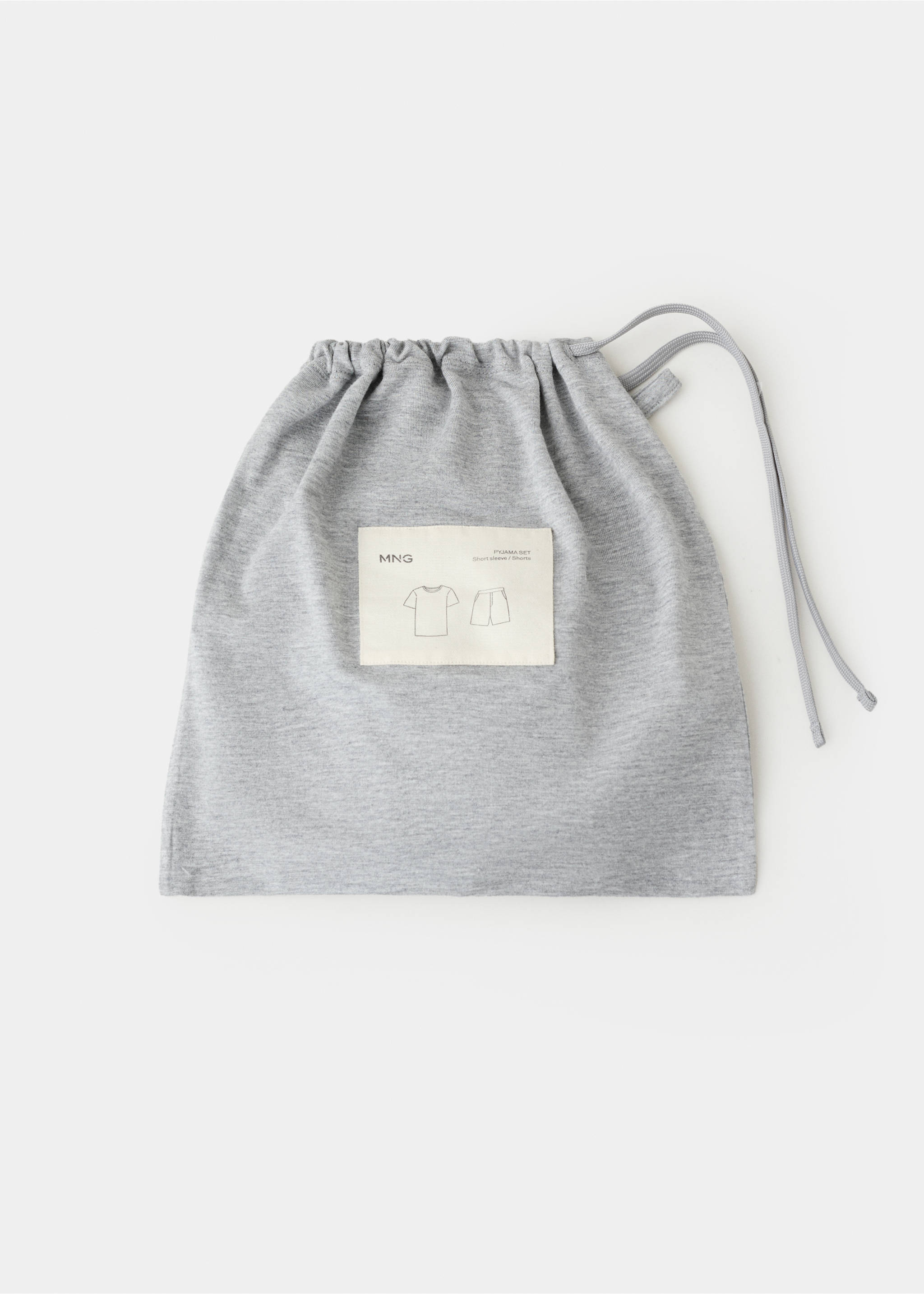 Elastic Bermuda pajama pack - Details of the article 0, Grey. Ref: 37051507-00.