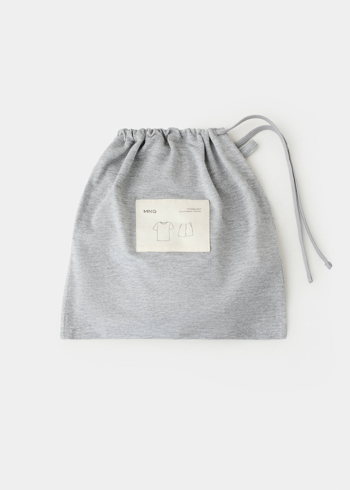 Elastic waistband pyjama set — Grey