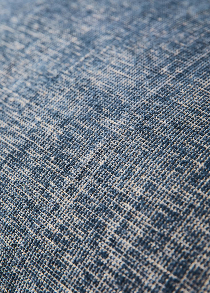 Linen cotton melange cushion cover 40x60 cm — Blue