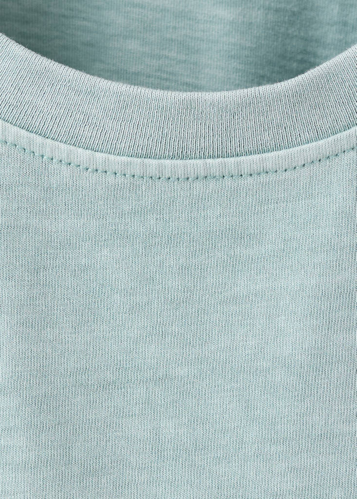 Printed cotton-blend t-shirt — Turquoise