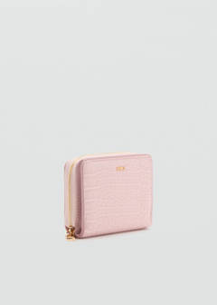Small wallet with croc effect — Light Pink 2