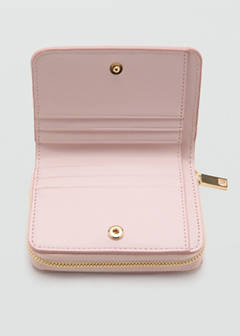 Small wallet with croc effect — Light Pink 3