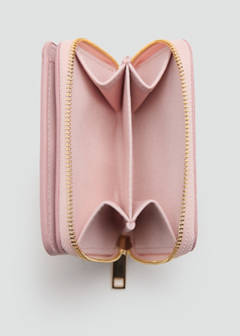 Small wallet with croc effect — Light Pink 4