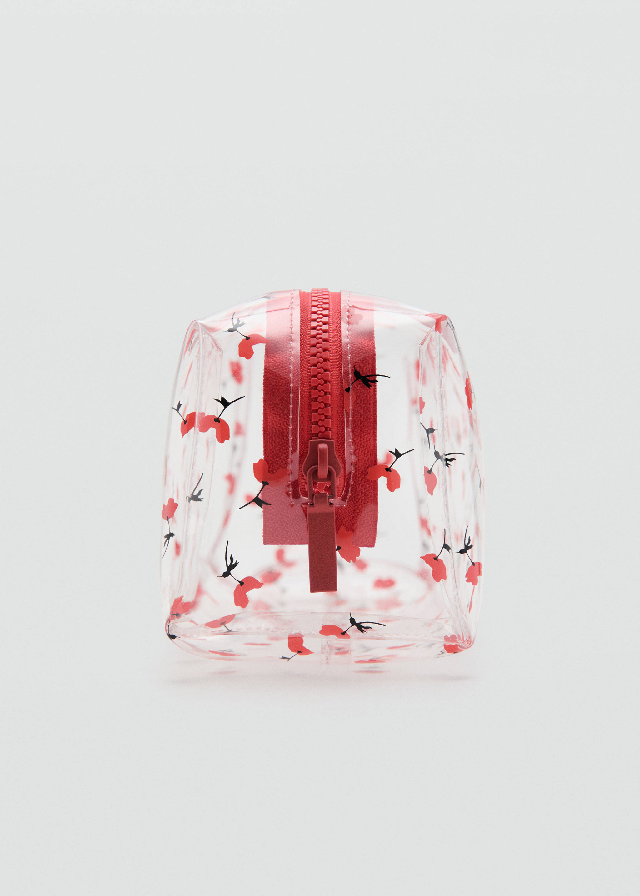 Trousse de maquillage transparente à fleurs - Détail de l'article 1