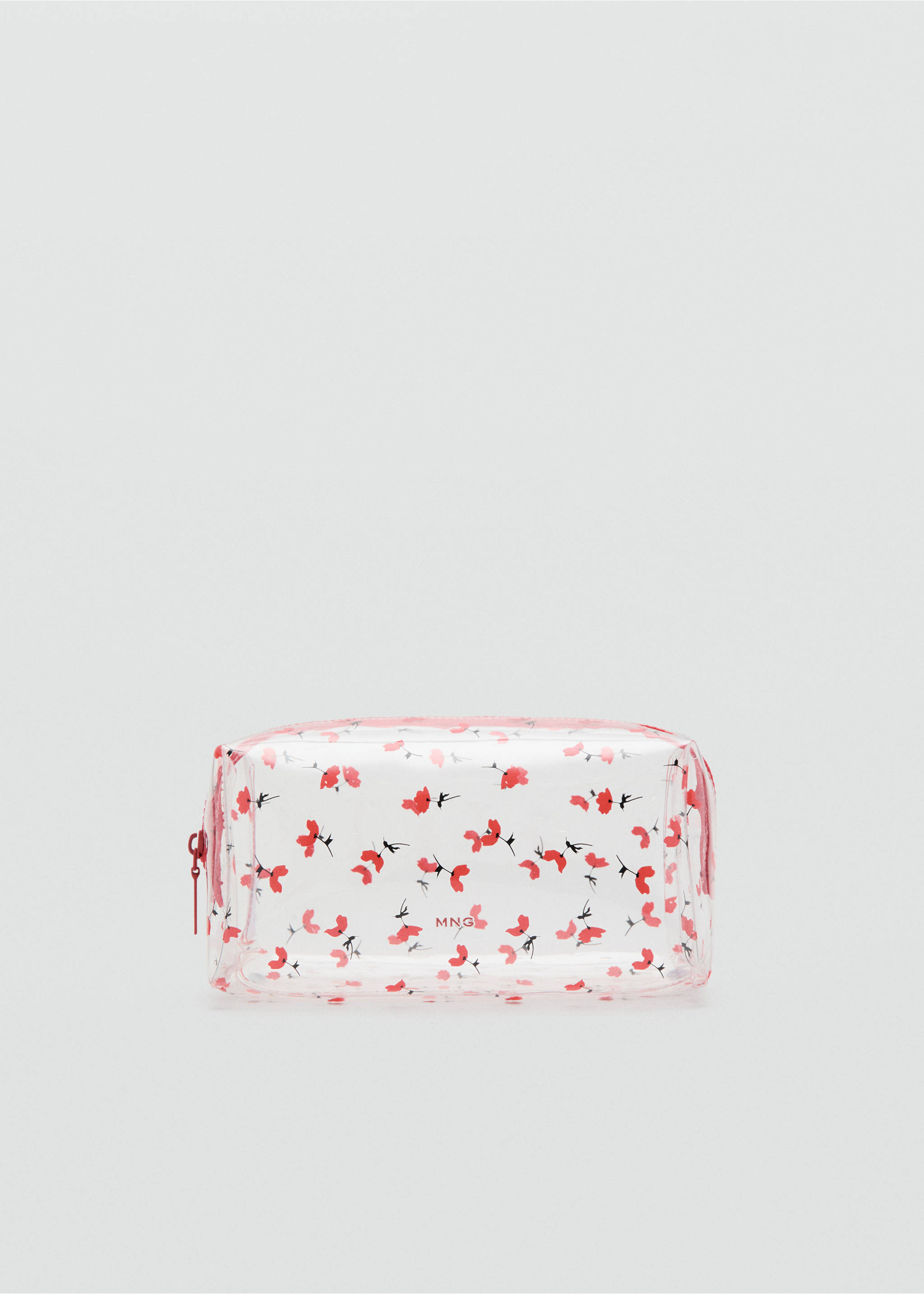 Trousse de maquillage transparente à fleurs - Article sans modèle, Rouge. Ref: 37051512-00.
