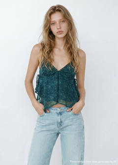 Wide leg stitched jeans — Medium Vintage Blue 1