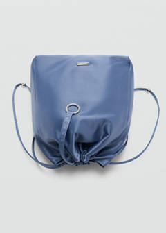 Satin cord pouch — Blue 3