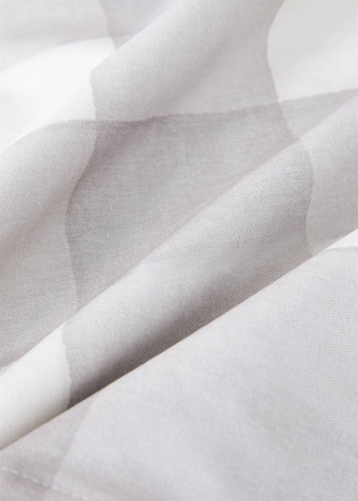 Gingham print cotton tablecloth for 6 to 8 people — Light/Pastel Brown