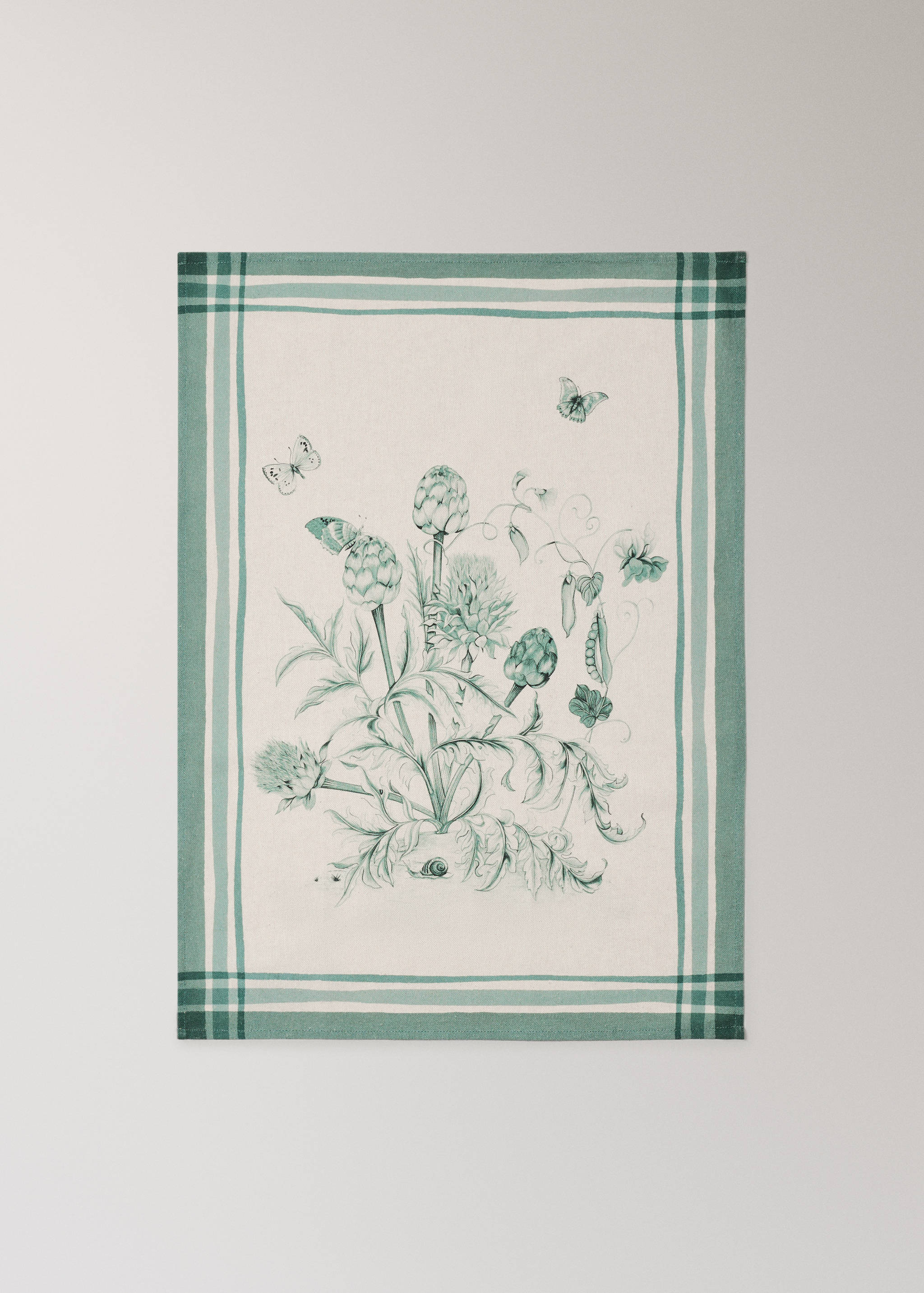 100% cotton floral print tea towel - Details of the article 1