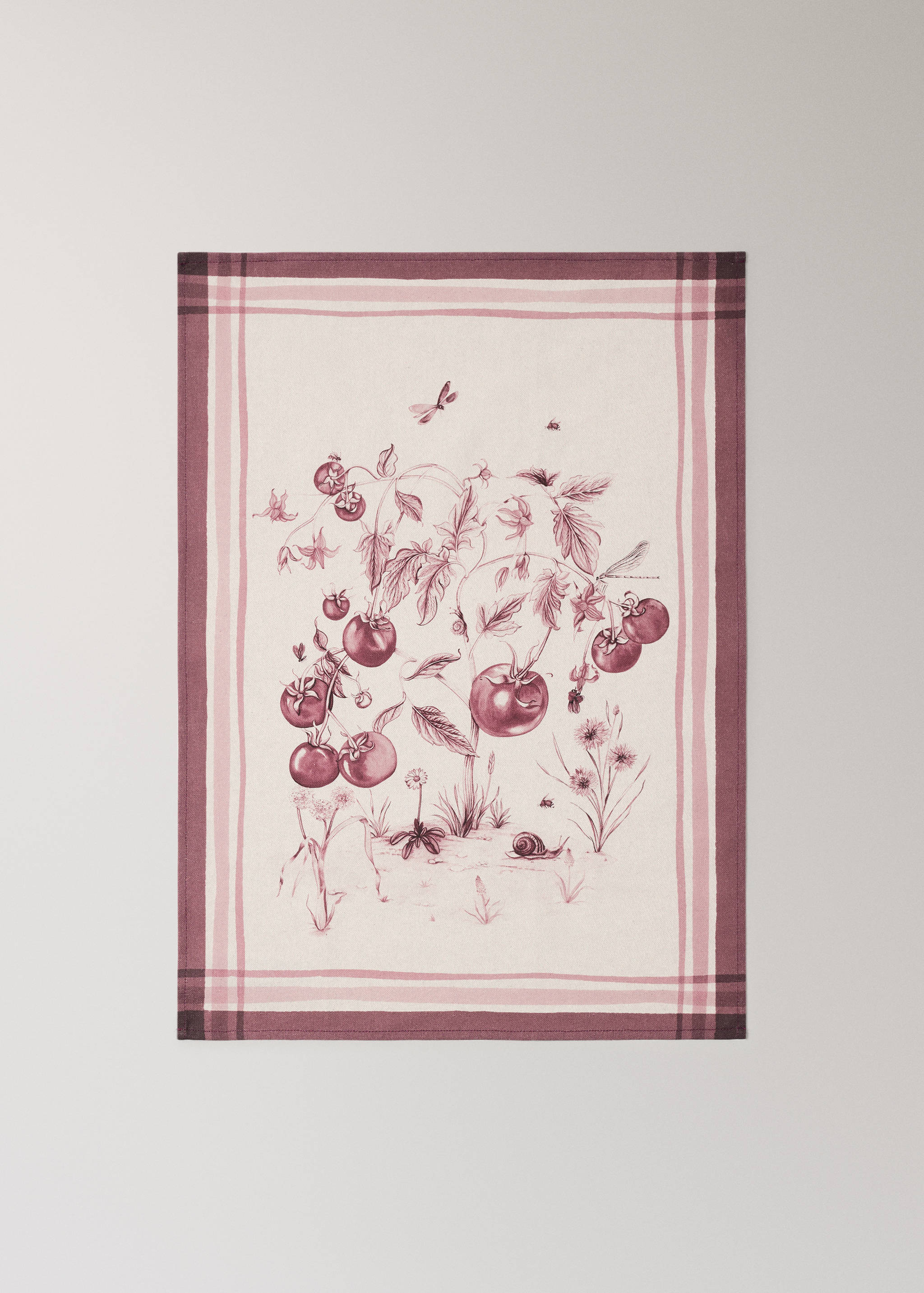 100% cotton floral print tea towel - Details of the article 1