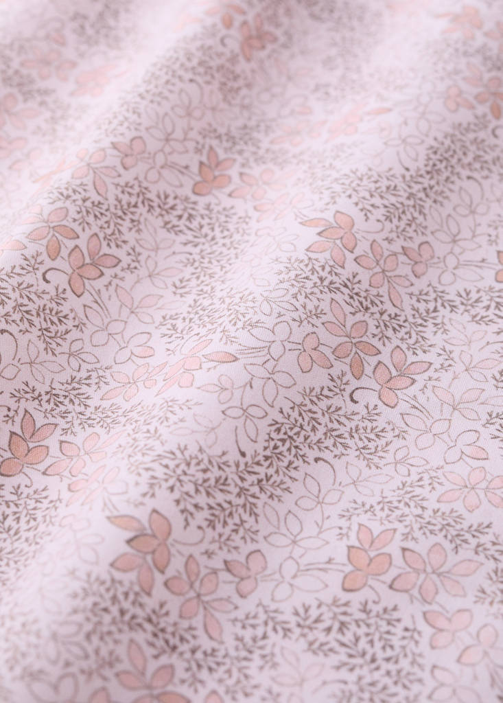 Printed floral percale cotton duvet cover for a 90 cm bed — Nude