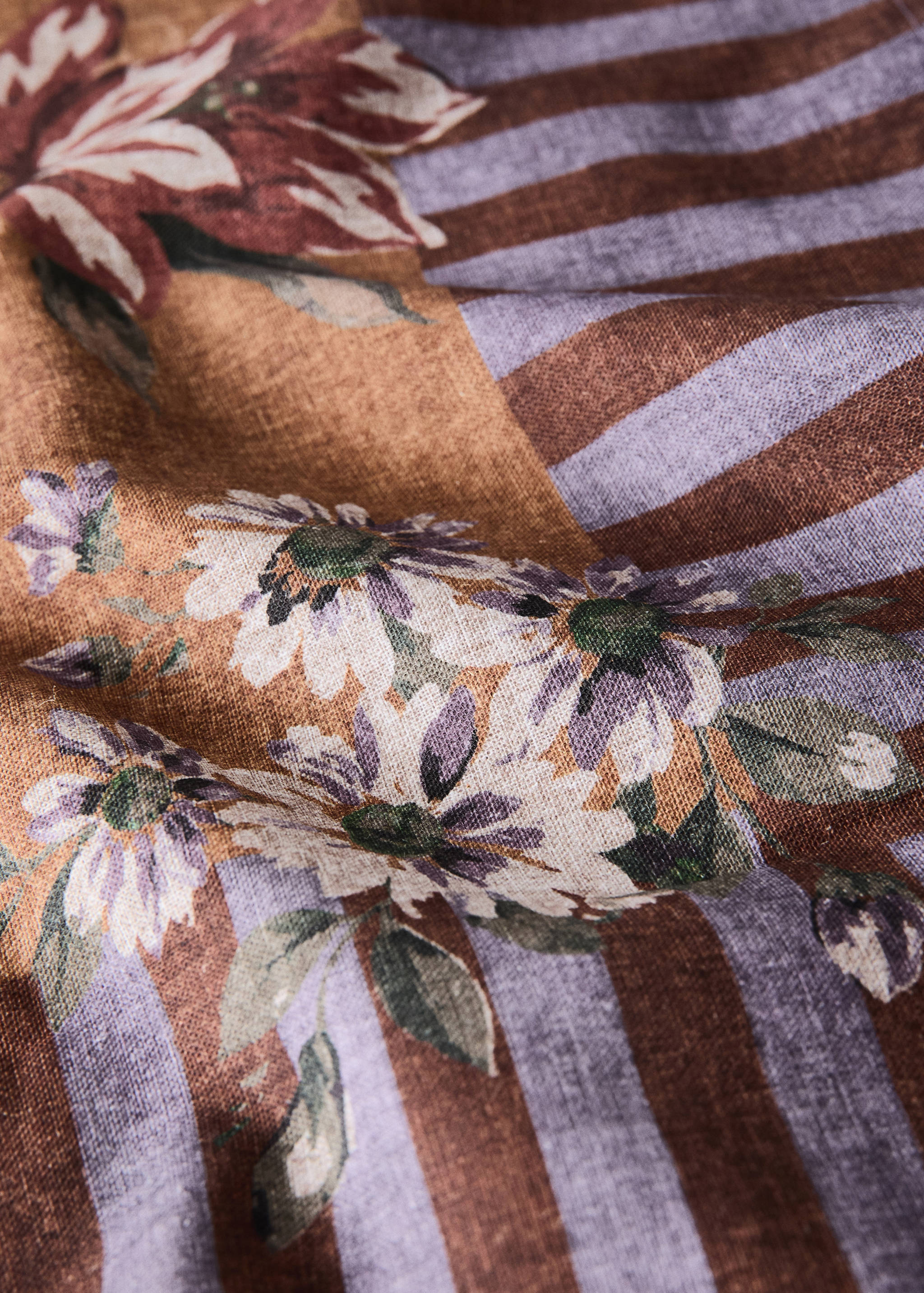 Mantel mezcla algodón y lino estampado 6 a 8 comensales - Detalle del artículo 2