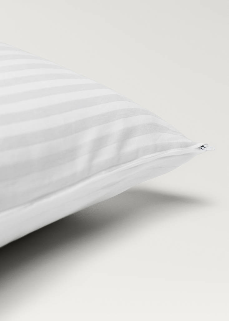 Protector almohada algodón rayas 40x90 cm — White