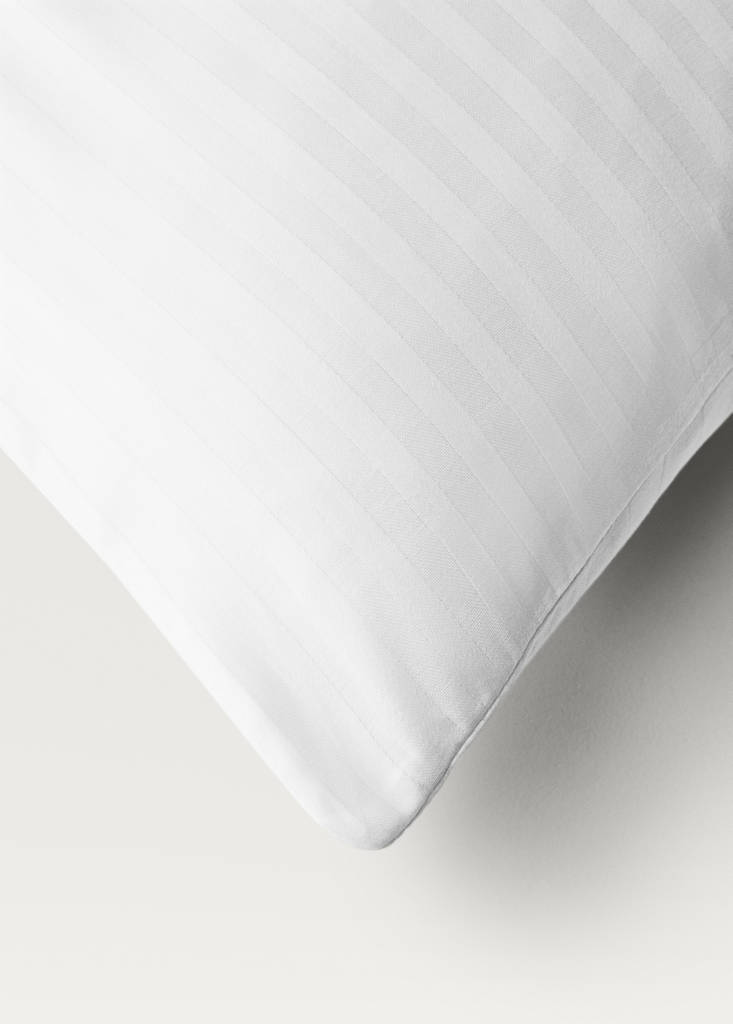 Protector almohada algodón rayas 40x90 cm — White