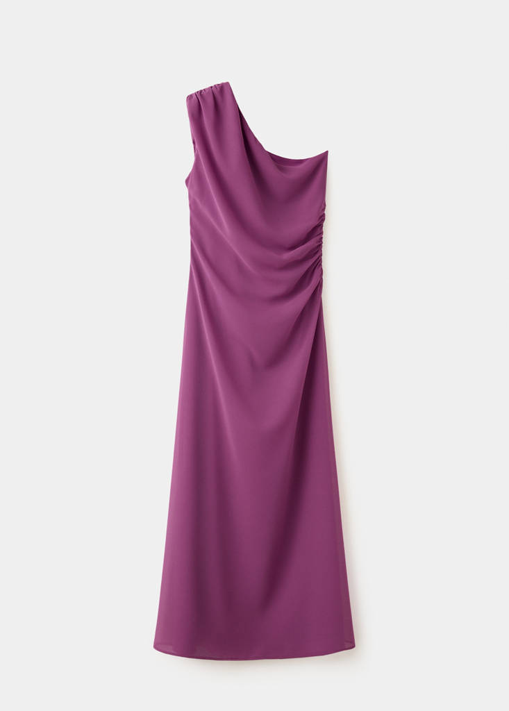 Asymmetric side ruched dress - thumbnail 4