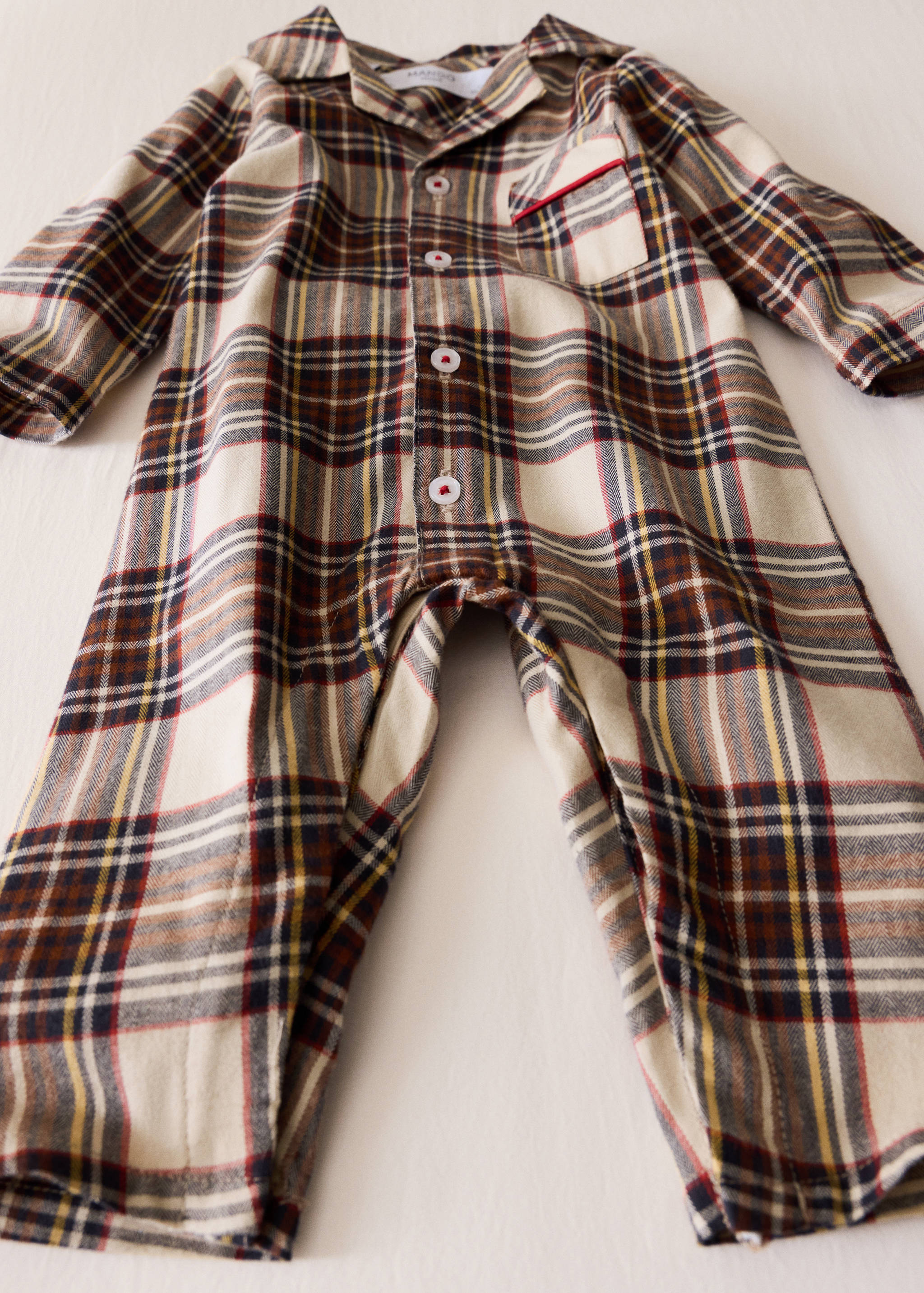 Two-piece cotton checked pyjama set - General plane