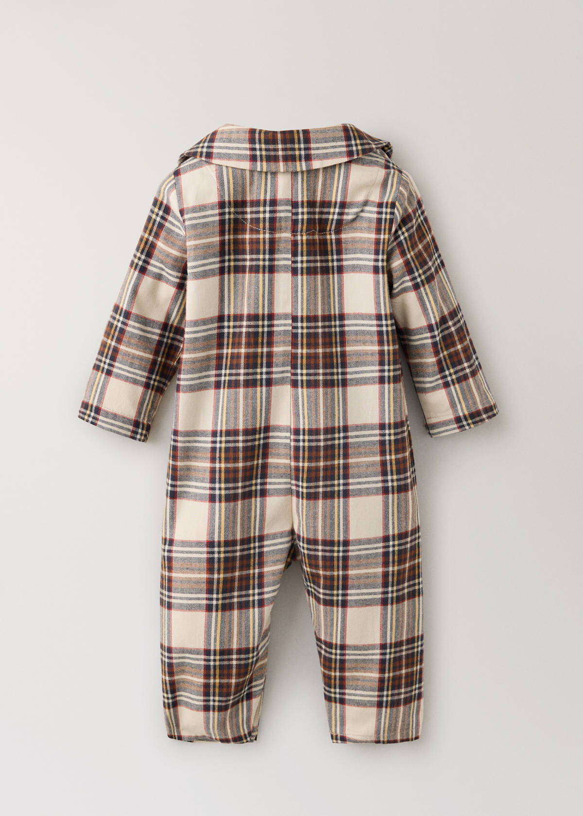 Two-piece cotton checked pyjama set — Red