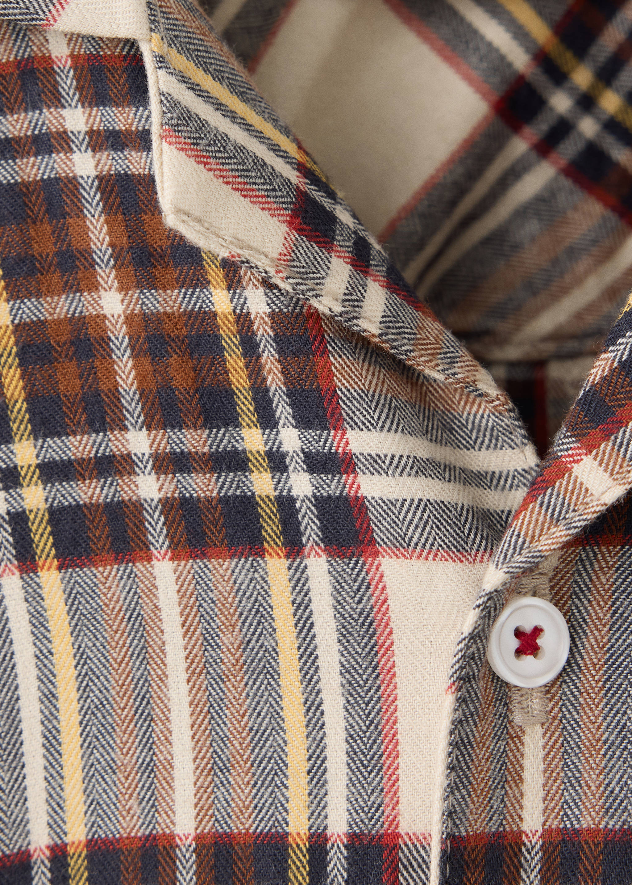 Two-piece cotton checked pyjama set - Details of the article 3