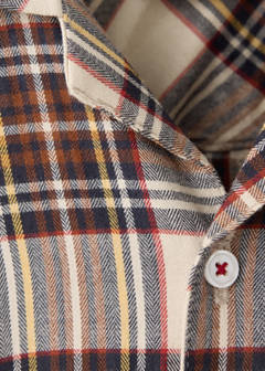 Two-piece cotton checked pyjama set — Red 4