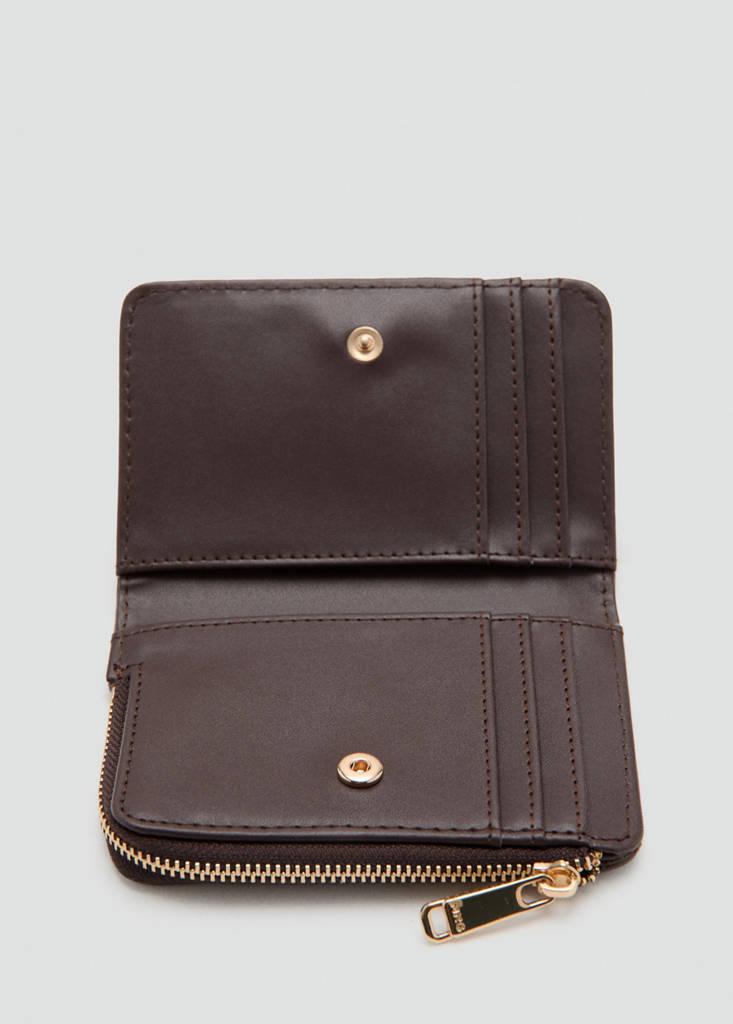 Small braided wallet — Chocolate