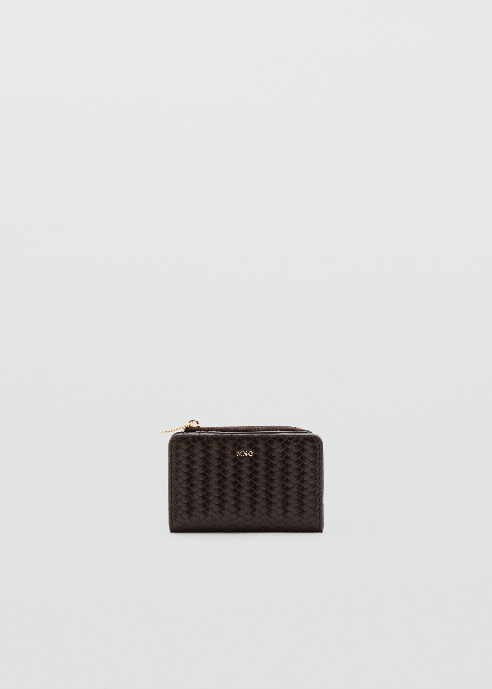 Small braided wallet - Article without model, Chocolate. Ref: 37051551-00.