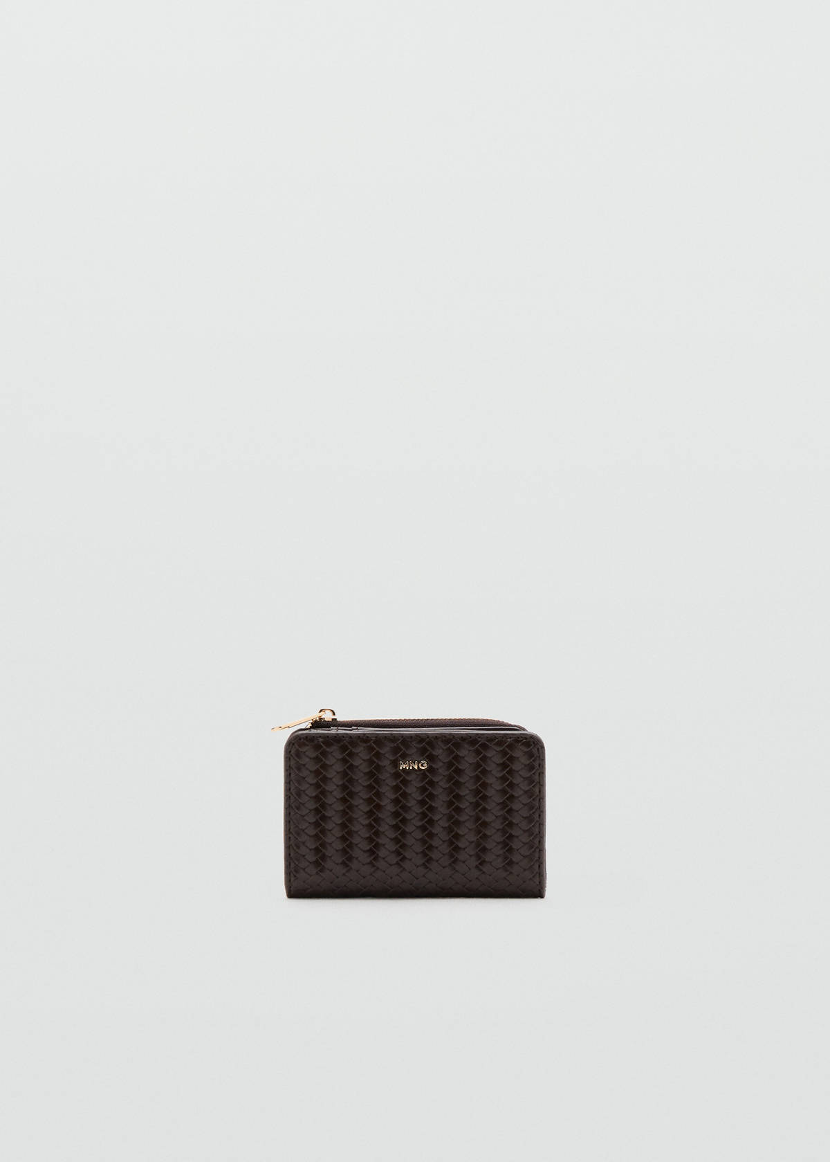 Small braided wallet — Chocolate