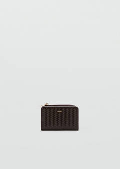 Small braided wallet — Chocolate 1