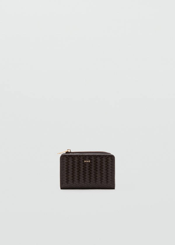 Small braided wallet — Chocolate