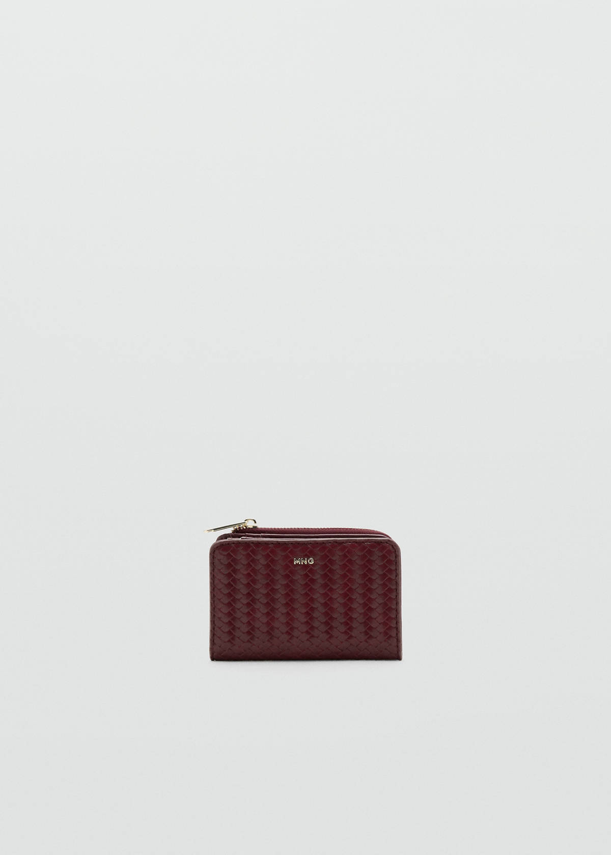 Small braided wallet — Burgundy