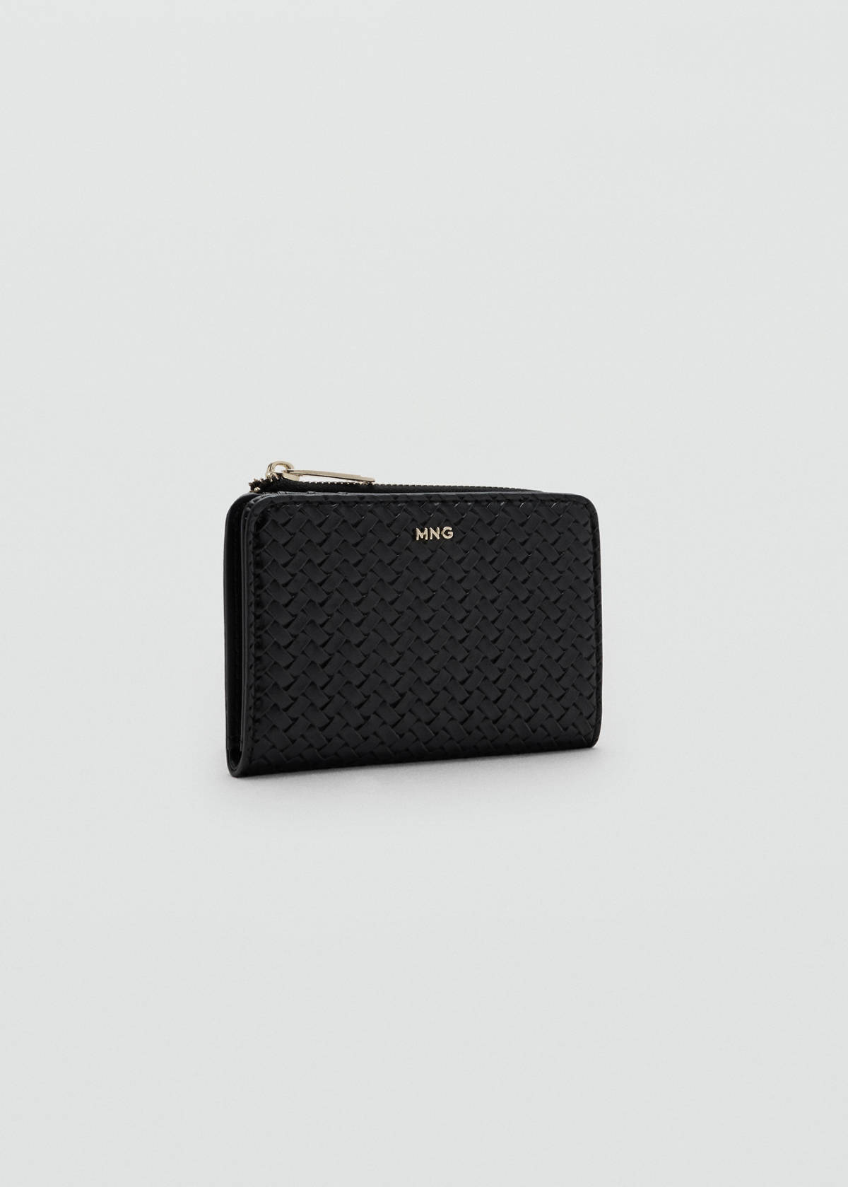 Small braided wallet — Black