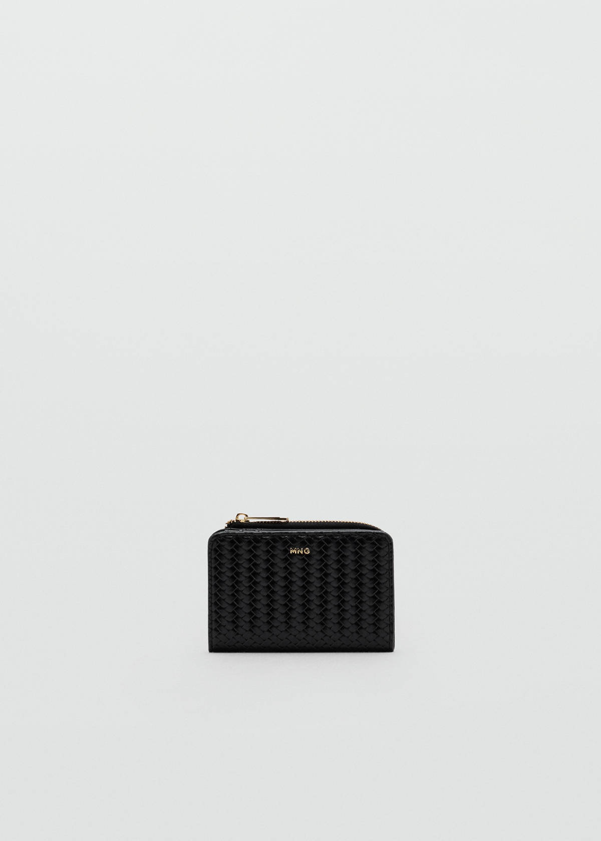 Small braided wallet — Black
