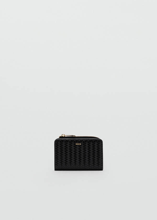 Small braided wallet — Black