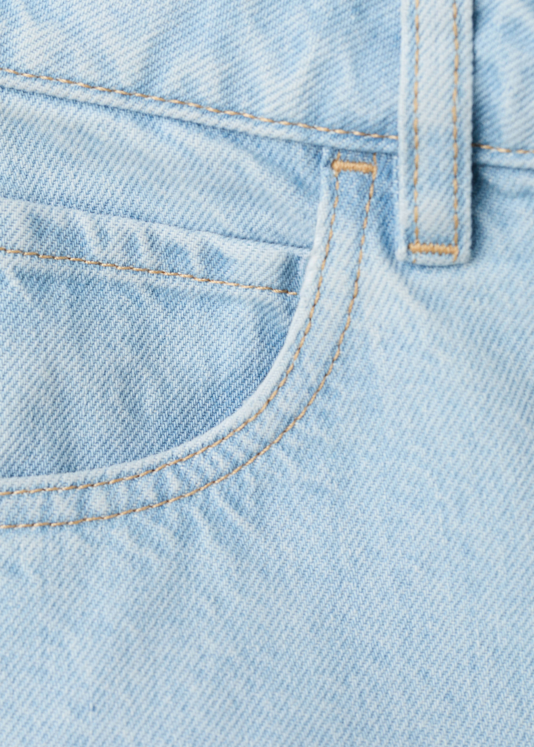 High-waist straight-fit denim shorts - Details of the article 0