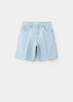 Straight-fit denim bermuda shorts — Light Blue 5