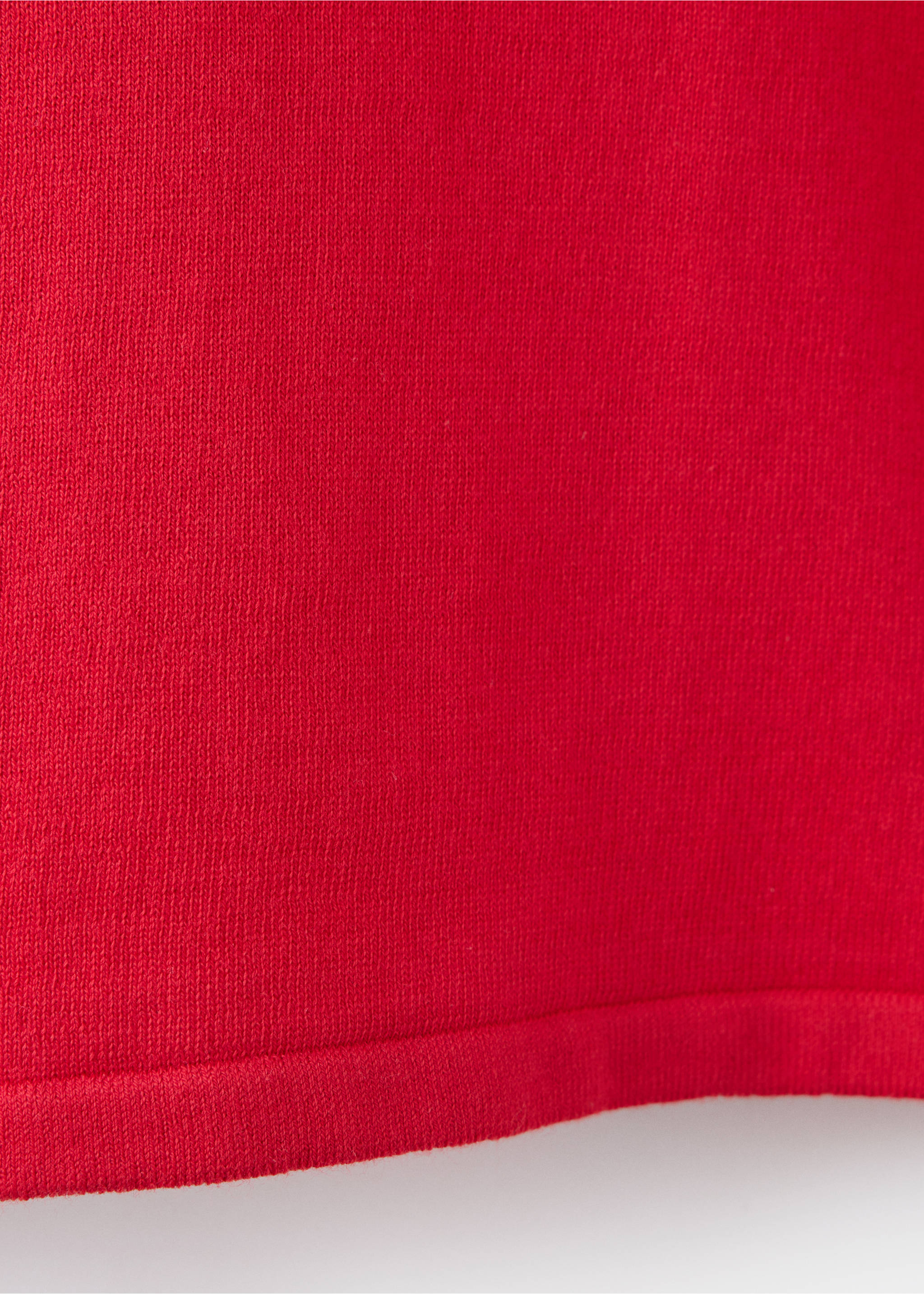 Short-sleeved fine-knit sweater - Details of the article 0, Red. Ref: 37052528-00.