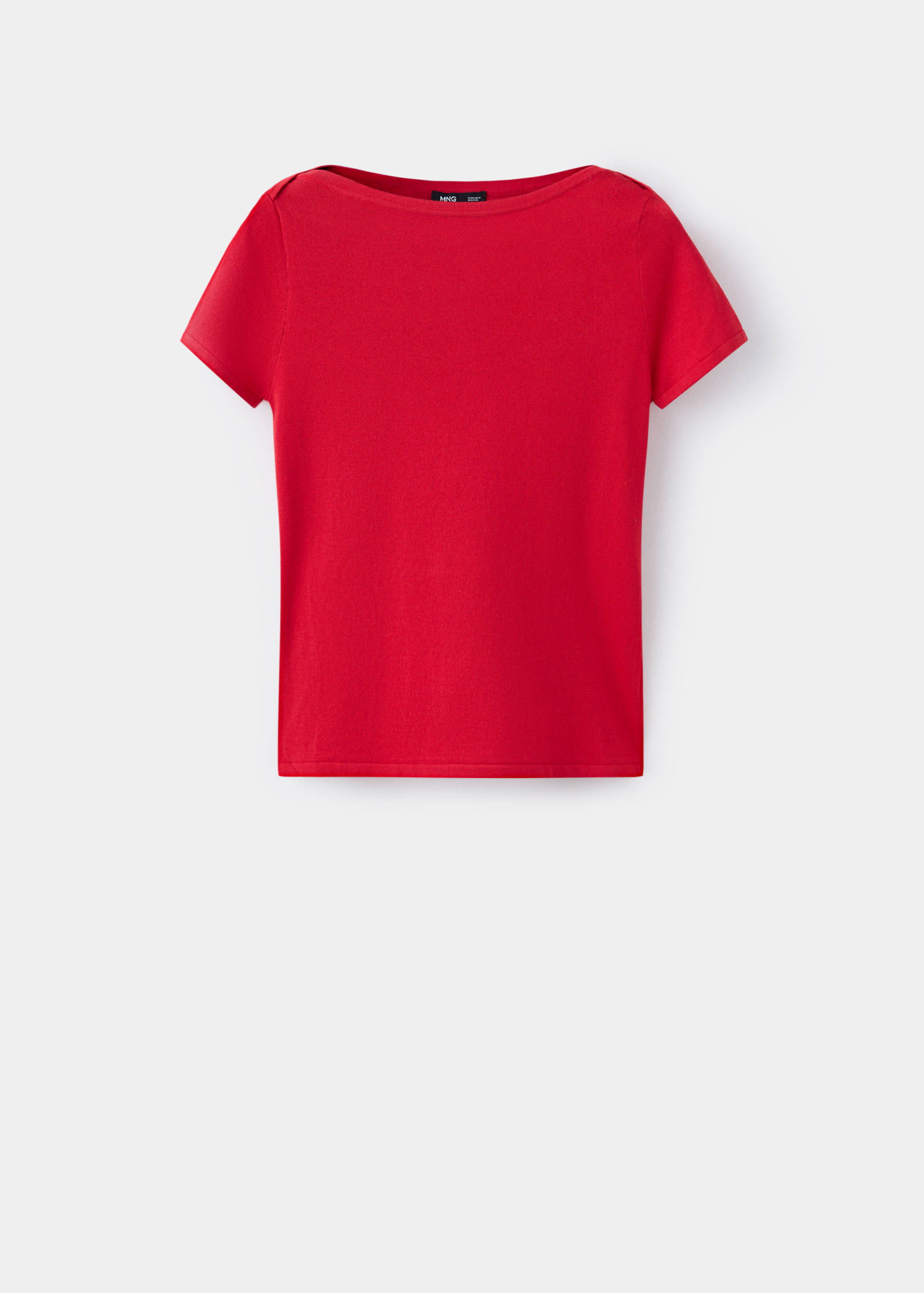Short-sleeved fine-knit sweater - Article without model