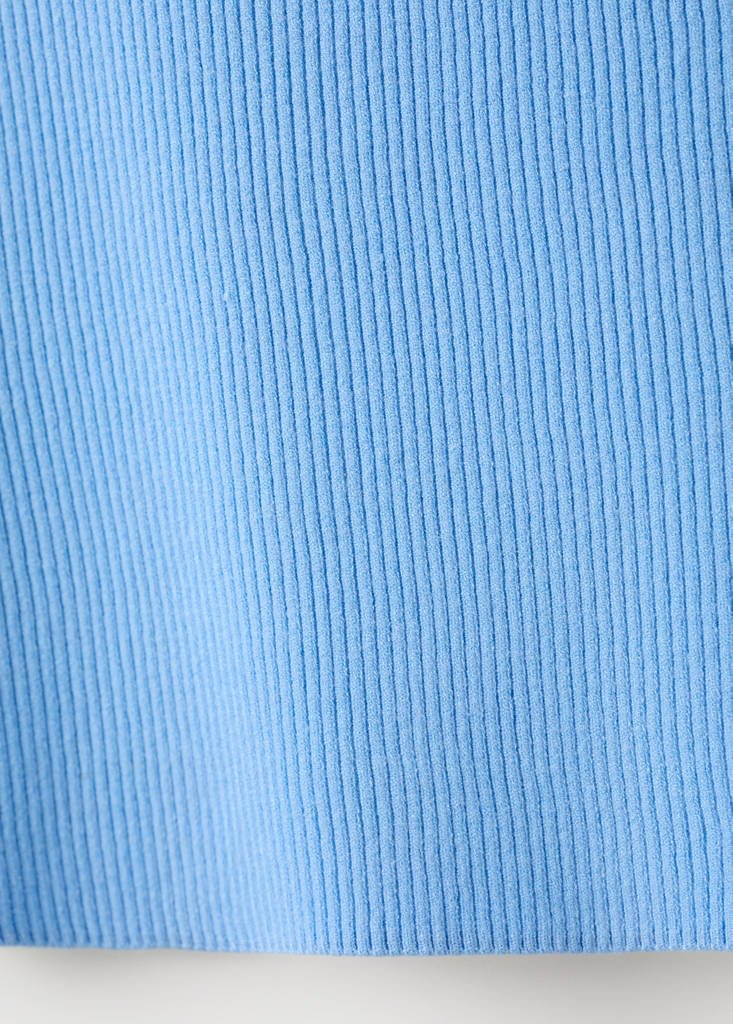 Fitted ribbed top — Sky Blue