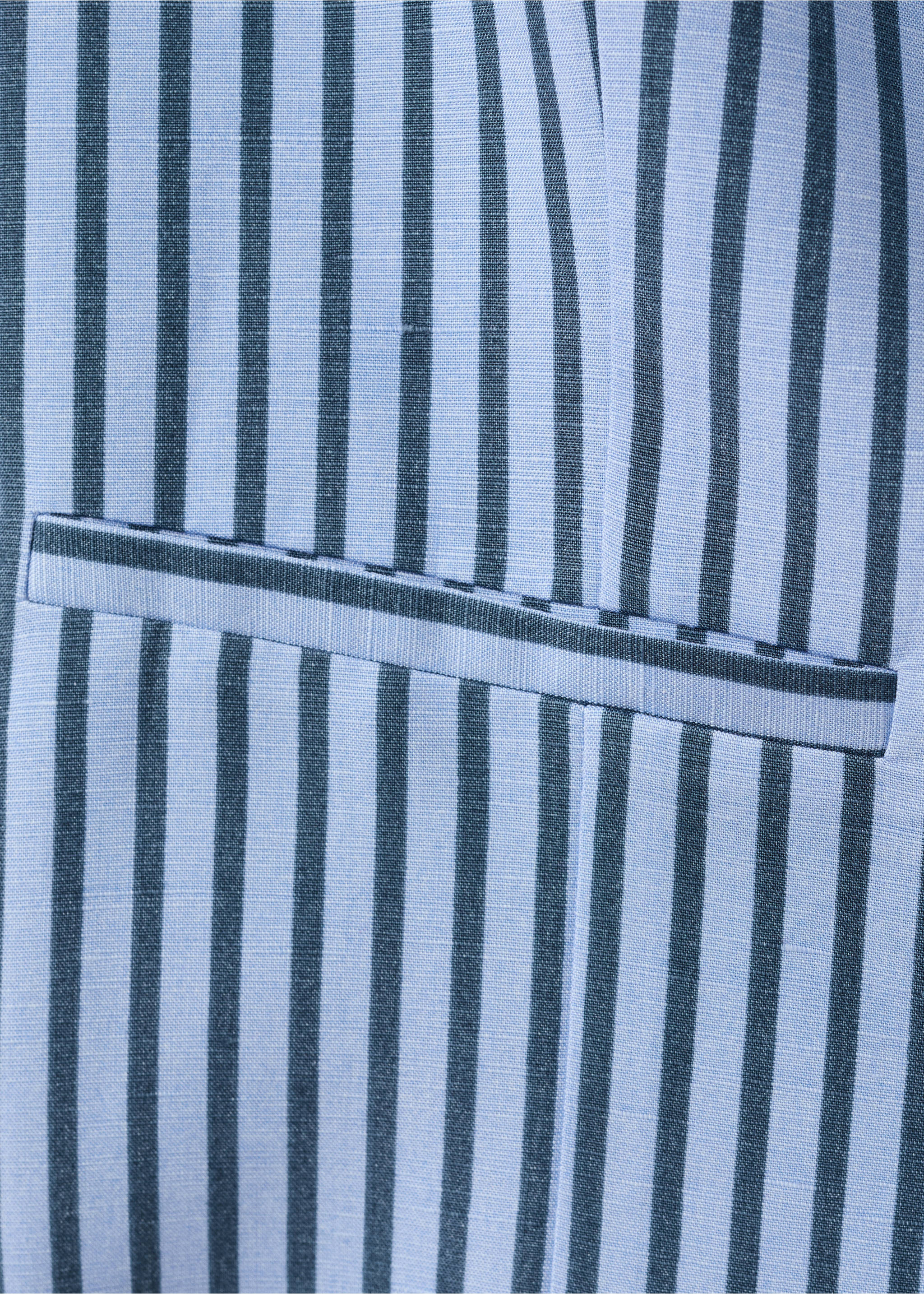Striped button waistcoat - Details of the article 0, Sky Blue. Ref: 37052530-00.