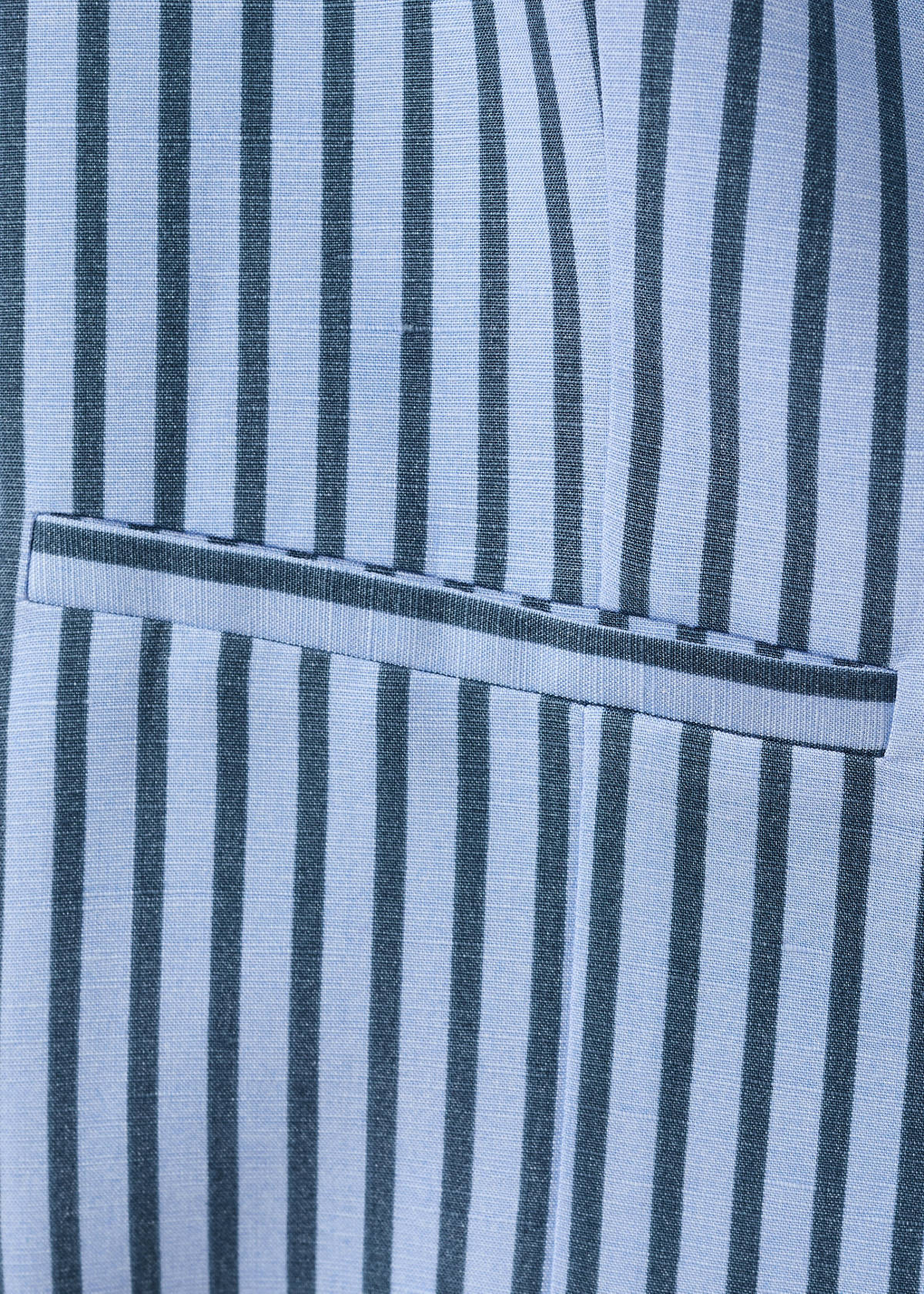 Striped button waistcoat — Sky Blue