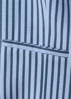 Striped button waistcoat — Sky Blue 7