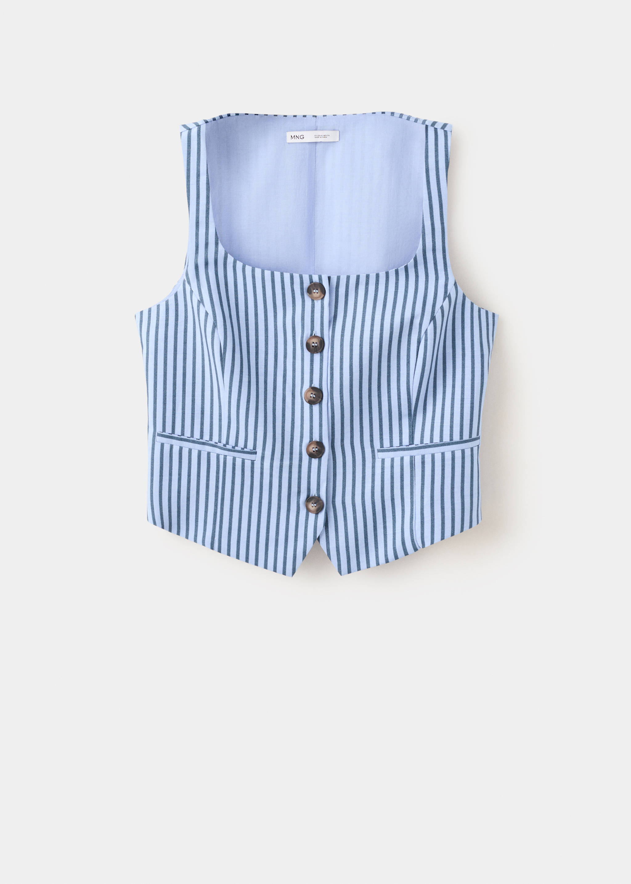 Striped button waistcoat - Article without model