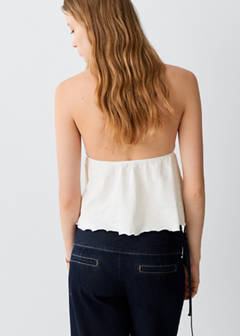 Ruched open-back top — Off White 6