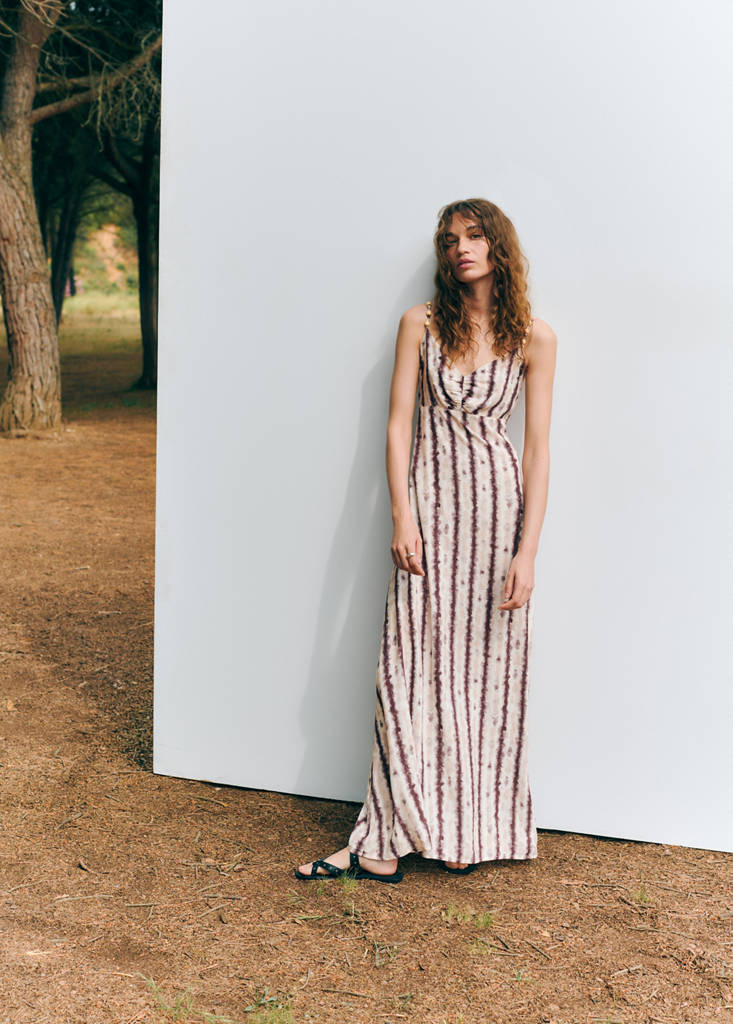 Tie-dye strappy dress — Light Pink