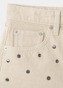Strass denim shorts — Sand 6