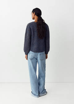 Wide-leg jeans with seam detail — Medium Blue 3