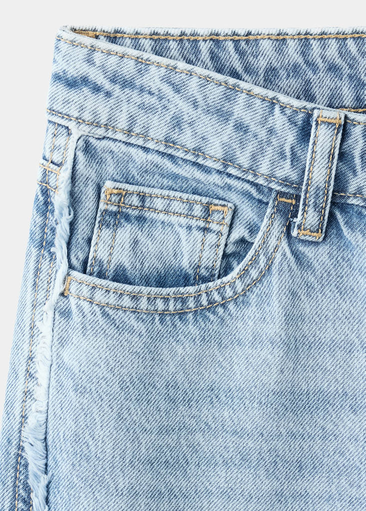 Low-waist wide-leg jeans — Medium Blue
